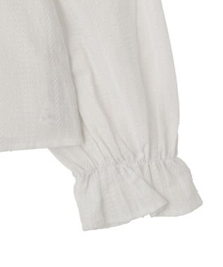 earth music&ecology 【綿100％】コットンレースブラウス Off White