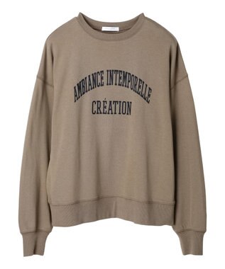 Green Parks アソートロゴ裏毛プルオーバー Brown