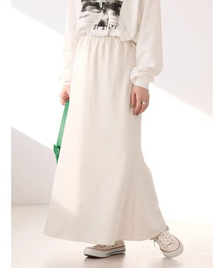 AMERICAN HOLIC イージーケアマーメイドサテンスカート Ivory