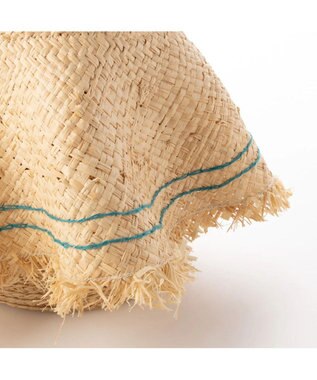 UNBILLION kakatoo ラフィアラッフルステッチワークワンショルダー ブルー