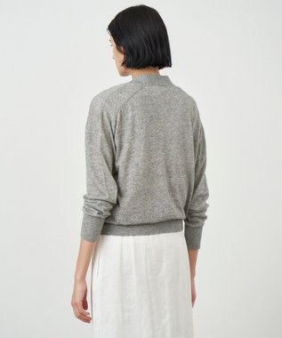 ATON CASHMERE SILK SPUN | Vネックカーディガン TOP GRAY