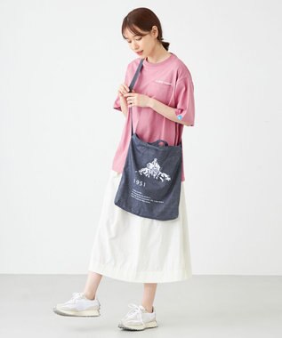SHARE PARK LADIES 【撥水加工】イージーデニム２WAYロゴバッグ ネイビー系