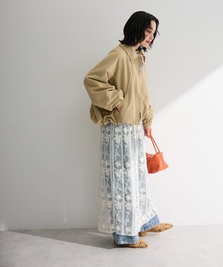 Green Parks 衿付きバルーンブルゾン Beige