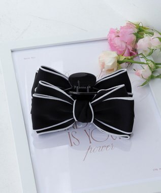 Tiaclasse パイピングリボンバンスクリップ ブラック