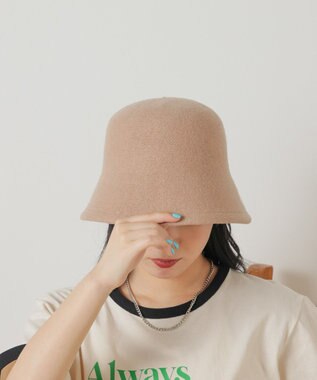 WEGO フェルトクローシュハット ベージュ