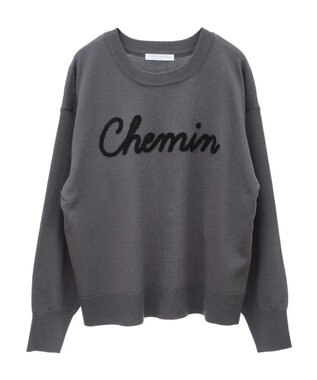 Green Parks 洗える　さがら刺しゅうロゴニットプル Gray