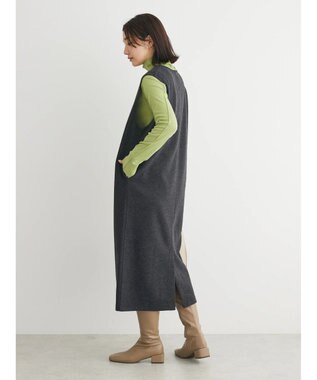 Green Parks 圧縮ポンチキーネックジャンスカ Dark Gray Mixture