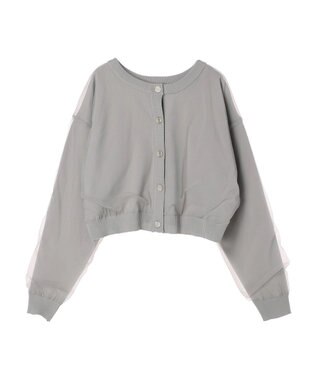 Green Parks ・ＥＬＥＮＣＡＲＥ　ＤＵＥ　２ｗａｙチュールレイヤーカーデ Gray