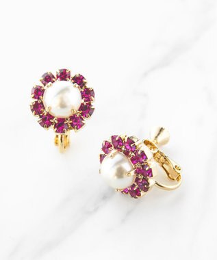 TOCCA COLOR PEARL EARRINGS イヤリング ローズ系