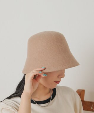 WEGO フェルトクローシュハット ベージュ