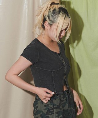 WEGO ピグメントダブルZIPトップ スミクロ