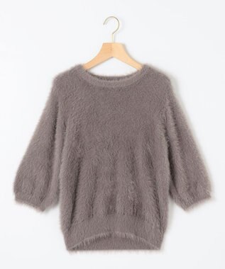 組曲 ナイロンファー半袖プルオーバー ブラウン系