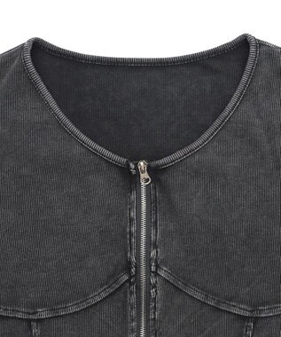 WEGO ピグメントダブルZIPトップ スミクロ