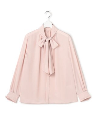 23区 S 【洗える】ドットドビーデシン ブラウス ピンク系