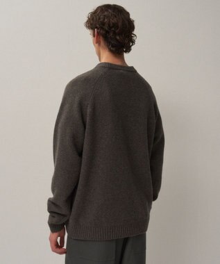 ATON LAMBS WOOL | クルーネックセーター - UNISEX BROWN