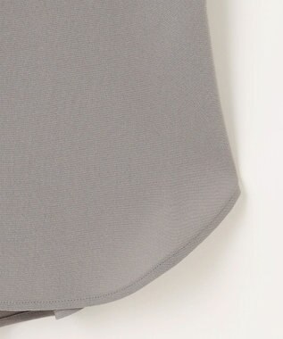 自由区 【洗える】ハイツイストシャツ ブラウス グレー