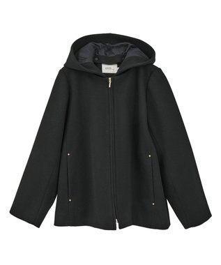 earth music&ecology 【フード取り外し可】2WAYフードコート Black