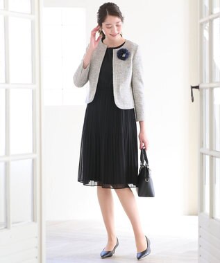 ANY SIS ミニライトボーダー ジャケット シャンブレーグレー