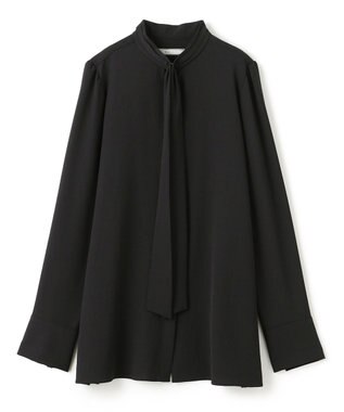 BEIGE， 【WEB限定・洗える】MIRABEAU / 2WAYストレッチボウタイブラウス Black