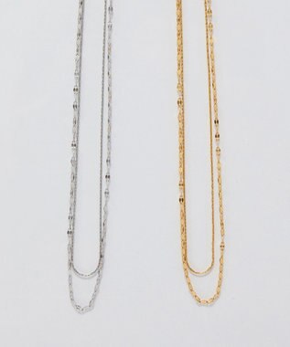 Phoebe 【金属アレルギー対応】ダブルチェーンネックレス　シルバー/サージカルステンレス シルバー