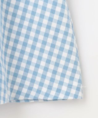 組曲 KIDS 【80-90㎝】ギンガム セットアップ ブルー系3