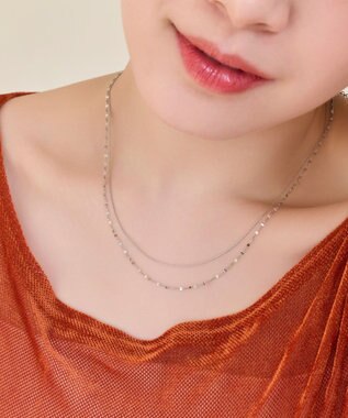 Phoebe 【金属アレルギー対応】ダブルチェーンネックレス　シルバー/サージカルステンレス シルバー