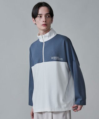 WEGO ドルマンポンチハーフZIPT（LS） ブルー