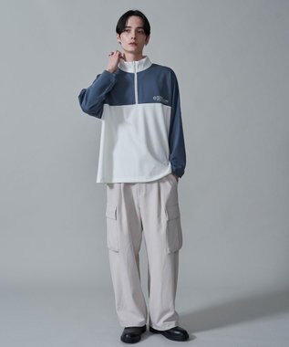 WEGO ドルマンポンチハーフZIPT（LS） ブルー