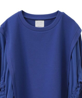 Green Parks リップルドッキングシャーリングプルオーバー Blue