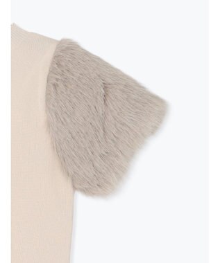 Te chichi スリーブファーニットプルオーバー《2025Autumn catalog item》 ベージュ