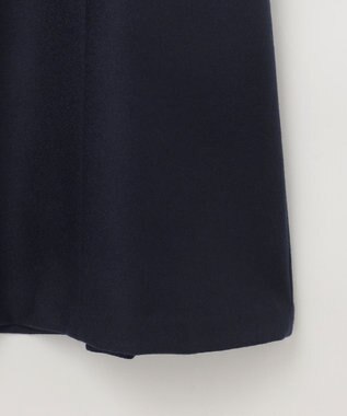 組曲 L 【WEB限定・KUMIKYOKU NAVY】ウールジョーゼット バンドカラーワンピース ネイビー系