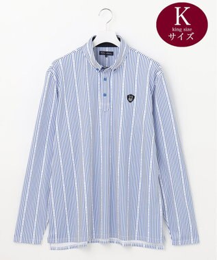  【キングサイズ】ロゴストライプ 長袖シャツ