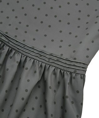 earth music&ecology アソートサテンキャミワンピース ドットグレー