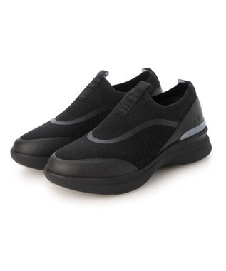 ing <ing>【レイン対応】ニットスリッポンスニーカー ブラック