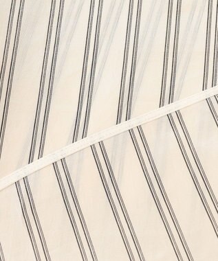 BEIGE， BOWEN / メタル釦ストライプシャツ Ecru Stripes