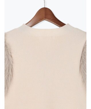 Te chichi スリーブファーニットプルオーバー《2025Autumn catalog item》 ベージュ