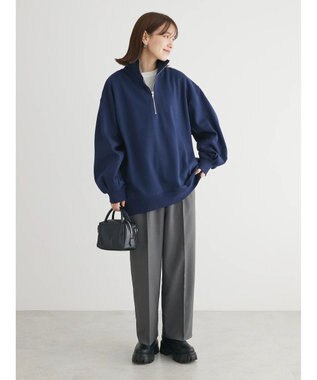 Green Parks ・ＳＵＧＡＲ　ＳＰＯＯＮ　ウラキモウハーフＺＩＰスウェット Navy