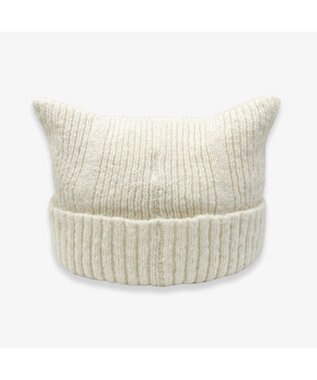 林八百吉商店 un chapeau  ネコ耳ニットワッチ アイボリー