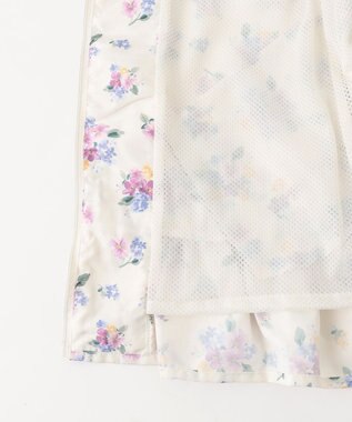 ANY KIDS フード取り外し 総柄 ブルゾン オフホワイト系花柄
