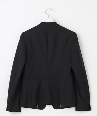 J.PRESS LADIES S 【セットアップ対応】BAHARIYE SOLID ノーカラー ジャケット ブラック系