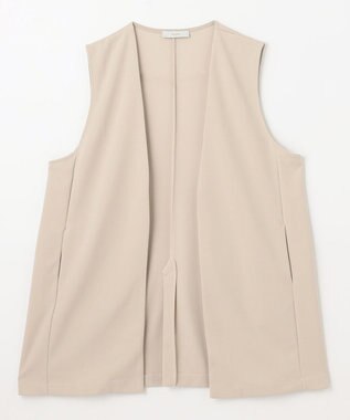 ANY 【洗濯機可】カットジョーゼットジレ サンドベージュ