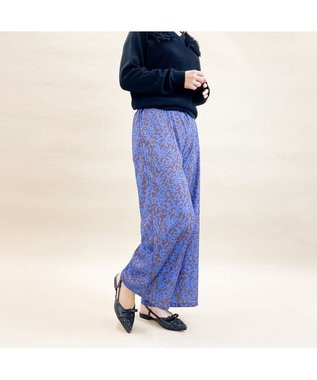 MODE ET JACOMO <carino>グリッターコンビフラットシューズ ブラックコンビ