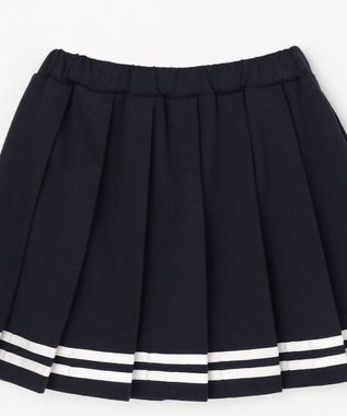 ANY KIDS 【洗濯機可能/吸汗速乾】ドライタッチ プリーツスカパン ネイビー