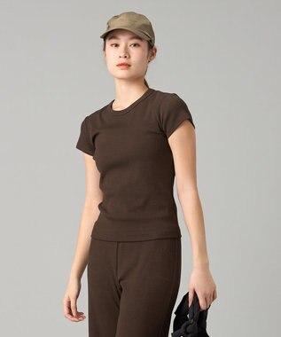 Chacott ソフトリブTシャツ ブラウン