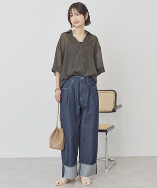 AMERICAN HOLIC ミドルオンスロールアップデニムパンツ One Wash