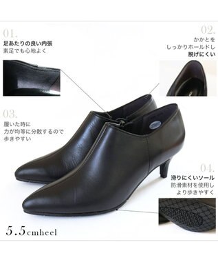 Pointer 日本製 ポインテッドトゥブーティ ブラック