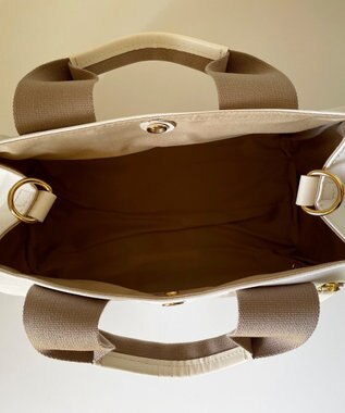 Hekhèr Le Style de Vie 新色追加【日本製 / 2WAY】PUコートコットンキャンバス トートバッグ medium ホワイト