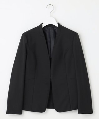 J.PRESS LADIES S 【セットアップ対応】BAHARIYE SOLID ノーカラー ジャケット ブラック系