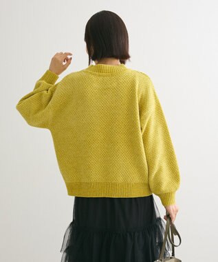 Green Parks ベロアモールモックネックニットプルオーバー Yellow