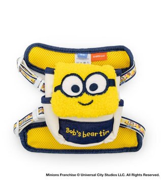 PET PARADISE ミニオン ボブ柄 リュックハーネス ３Ｓ ホワイト×イエロー